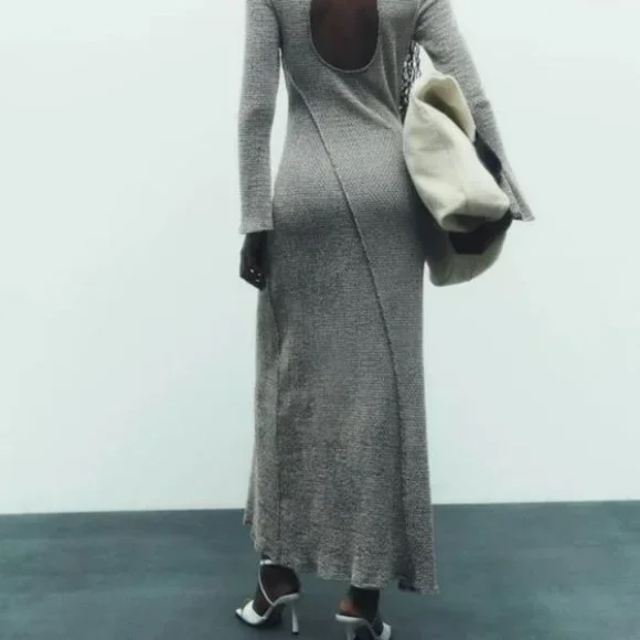 ZARA PRONOUNCED SEAM MIDI DRESS
